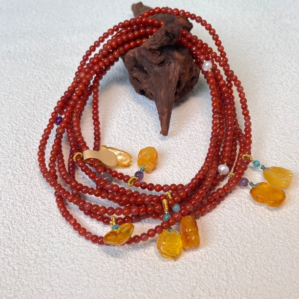 南红玛瑙双圈手串（多样性发一）