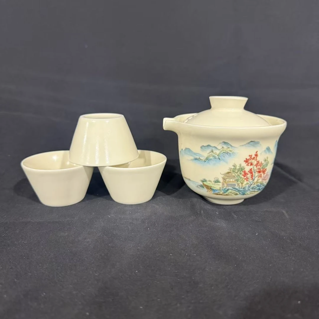 TJ272-汝窑世外桃源一壶三杯