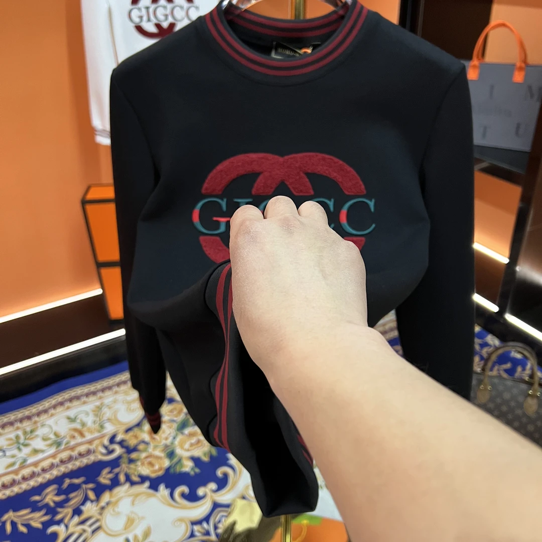 2025春季新款男士圆领轻奢刺绣休闲百搭卫衣