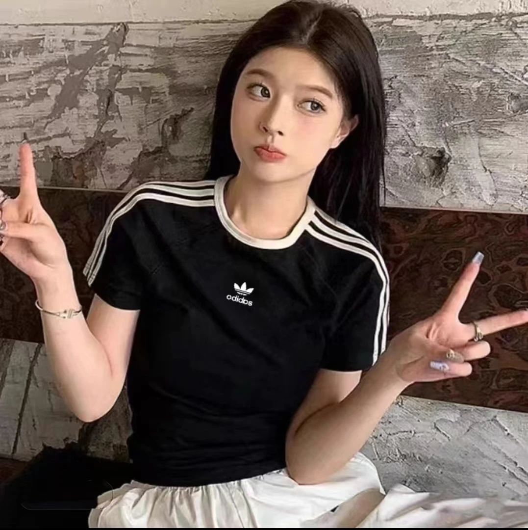 【商场撤柜】女子修身纯棉圆领短袖T恤