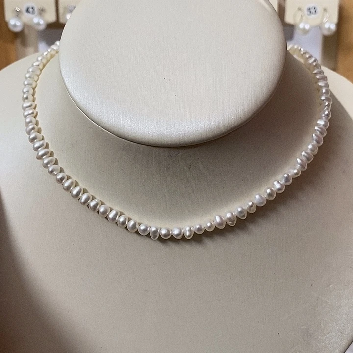 颈饰淡水珍珠银S925镶嵌