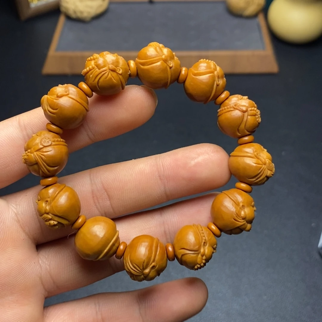 l***s手串/手链橄榄核短圆弥勒