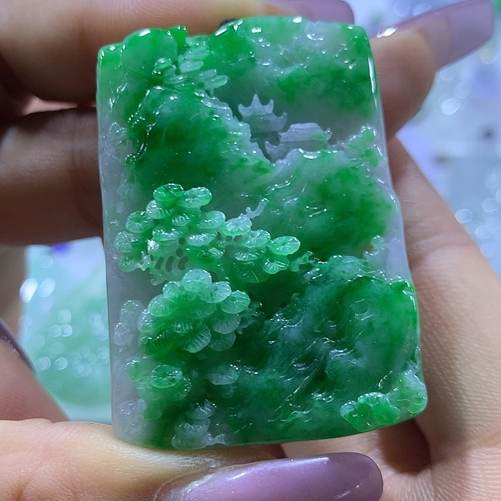 翡翠未镶嵌颈饰天然翡翠A货吊坠