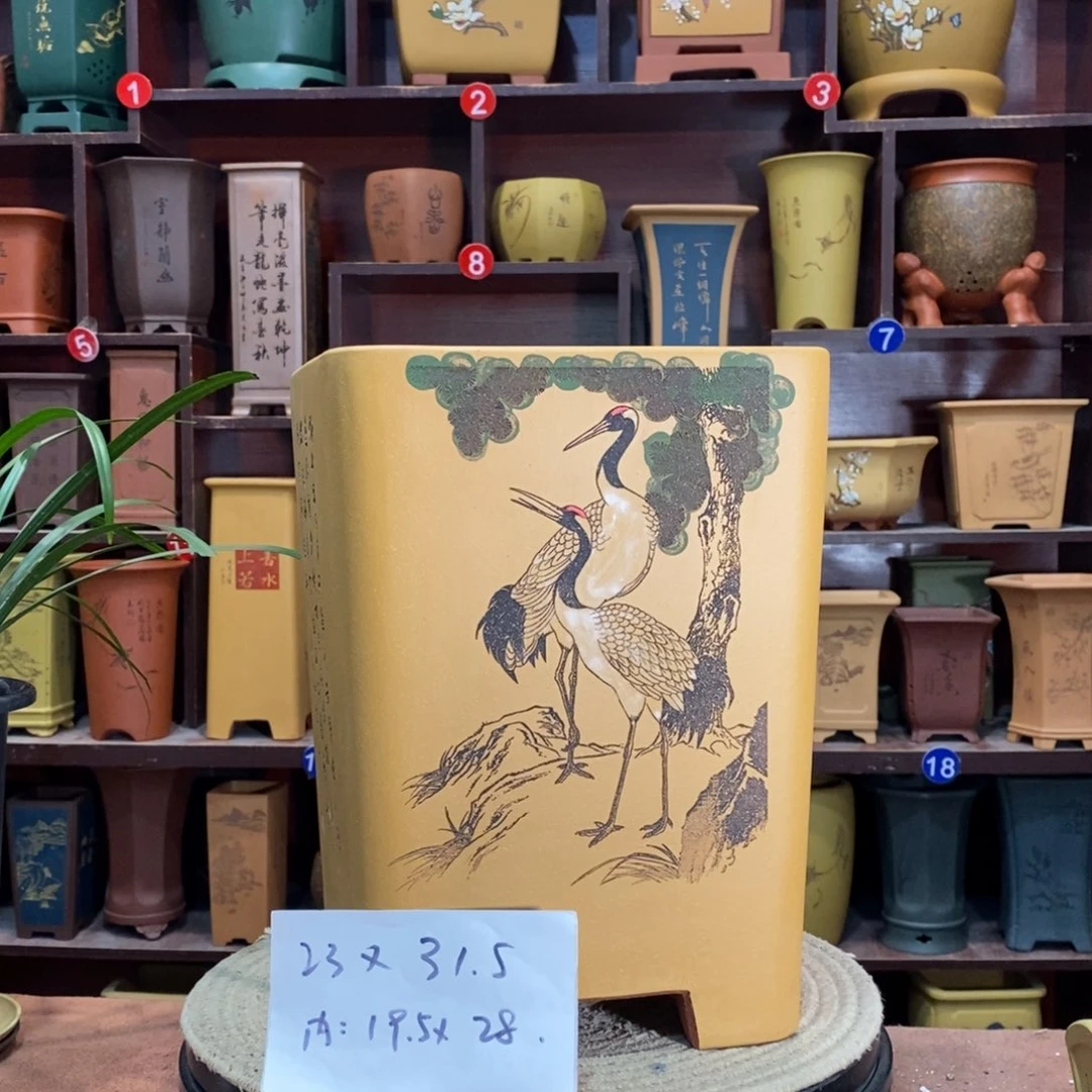 紫砂艺术紫砂花盆