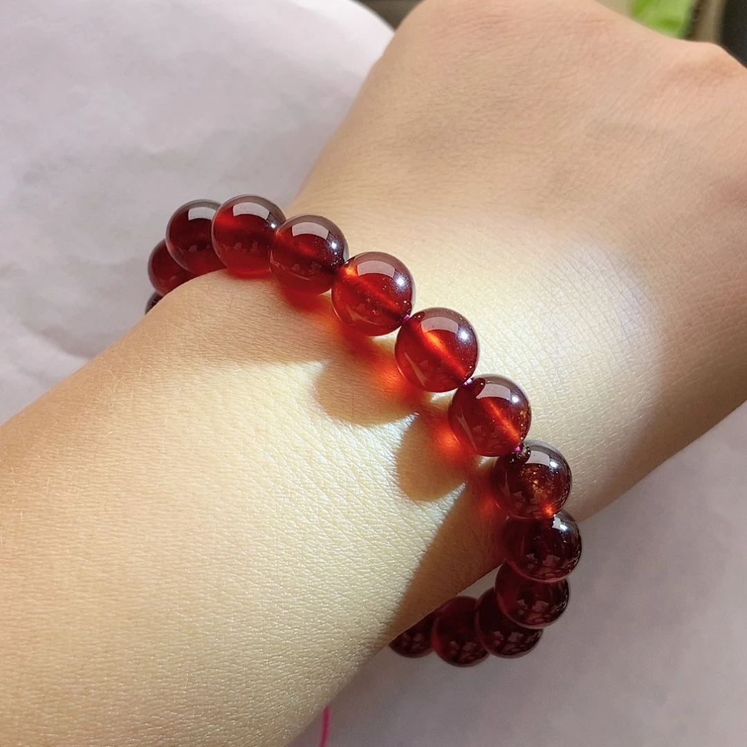 未镶嵌手链石榴石（芬达石）10精品