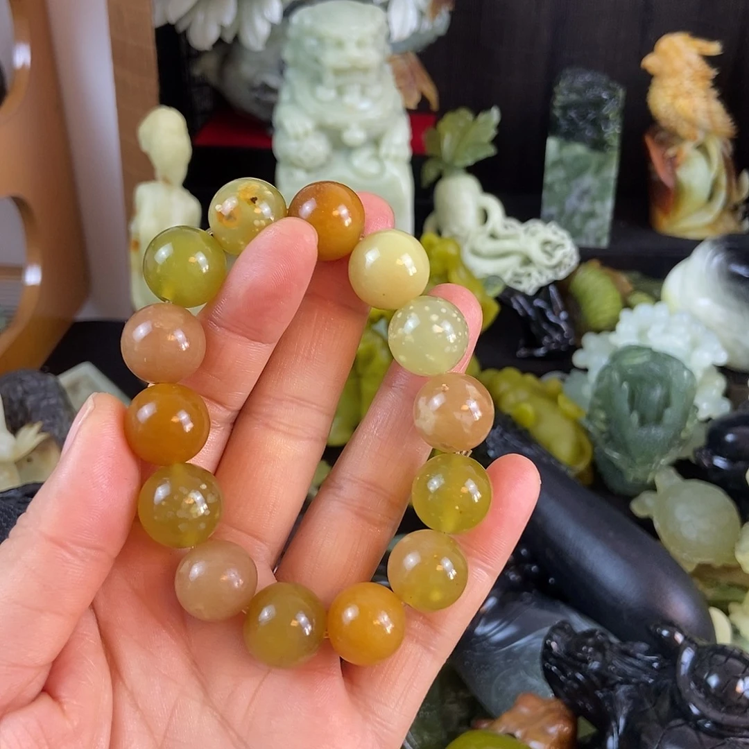 蛇纹石玉合金手把