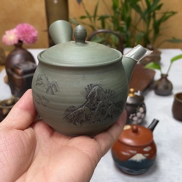 常滑的小侧把壶壶