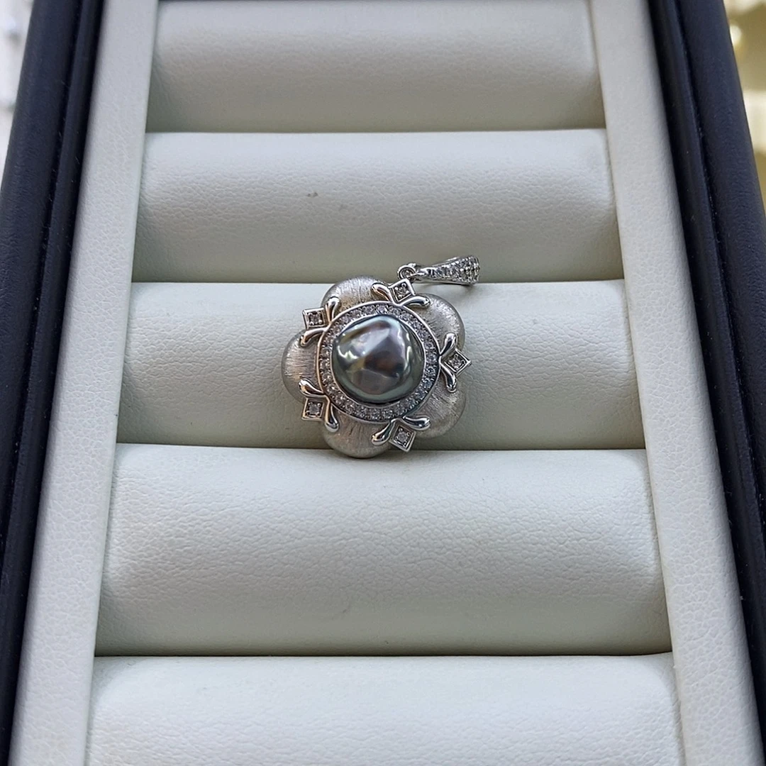 海水珍珠颈饰银S925镶嵌