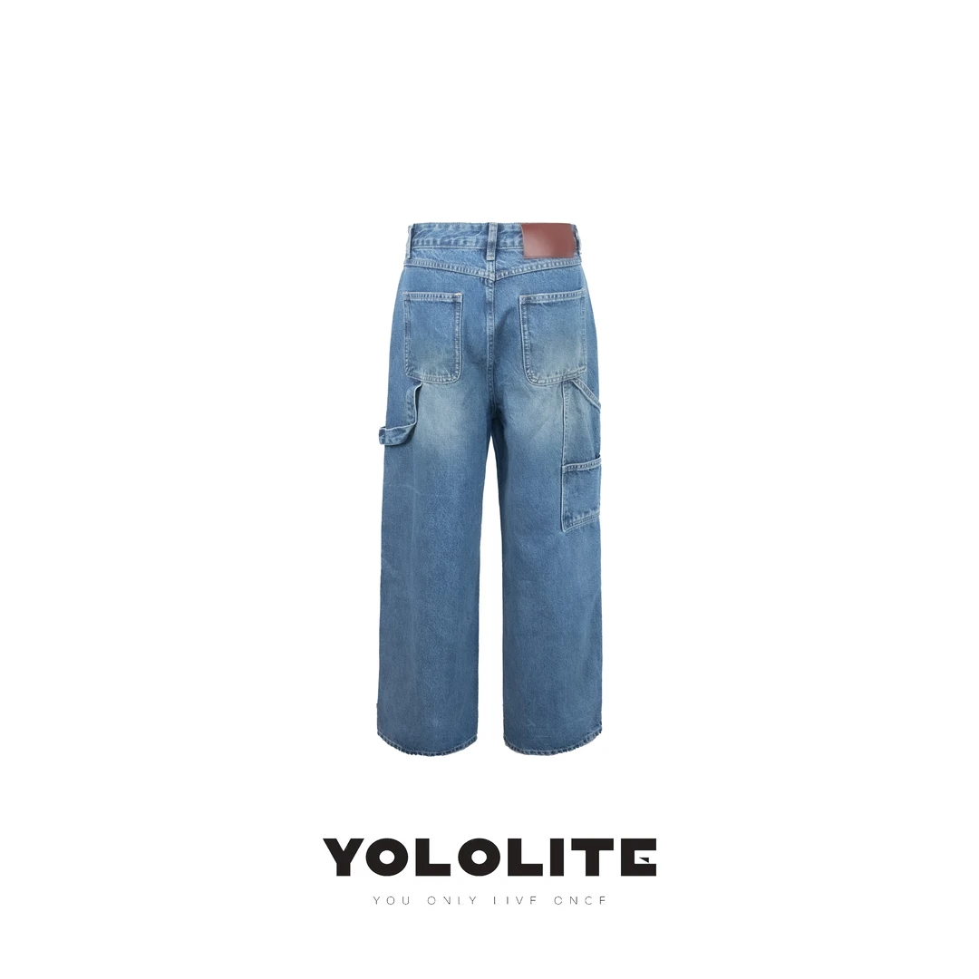 【工装牛仔裤】3131新款100%棉复古牛仔高腰百搭牛仔裤