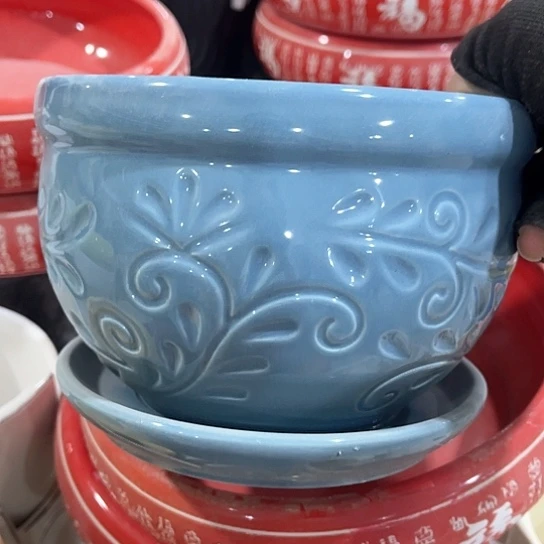 多肉绿植陶瓷花盆9.9包邮