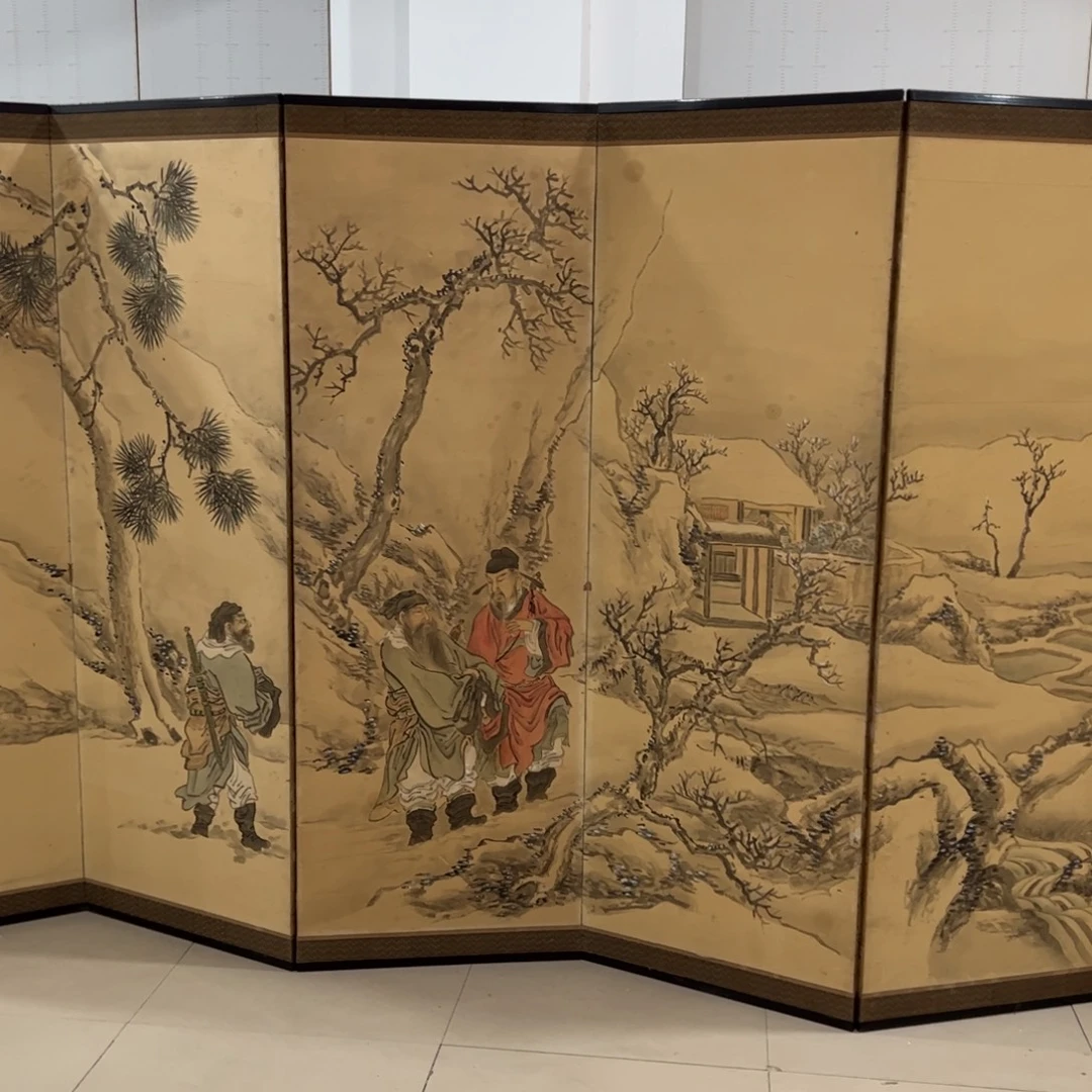 绘画屏风框画茶空间设计