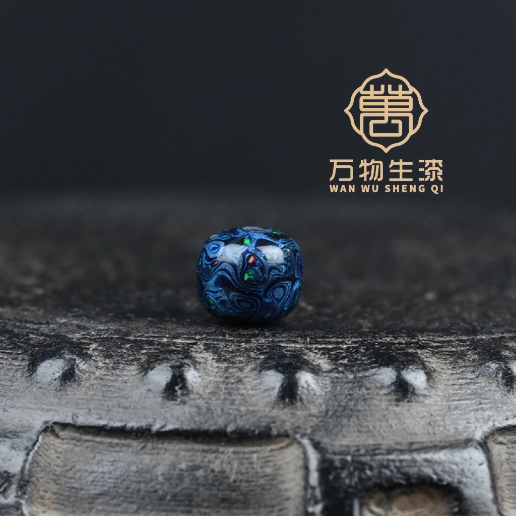 万物生漆大漆非遗传承规格7x8mm千层单珠（纯手工会偏大）DIY配饰珠