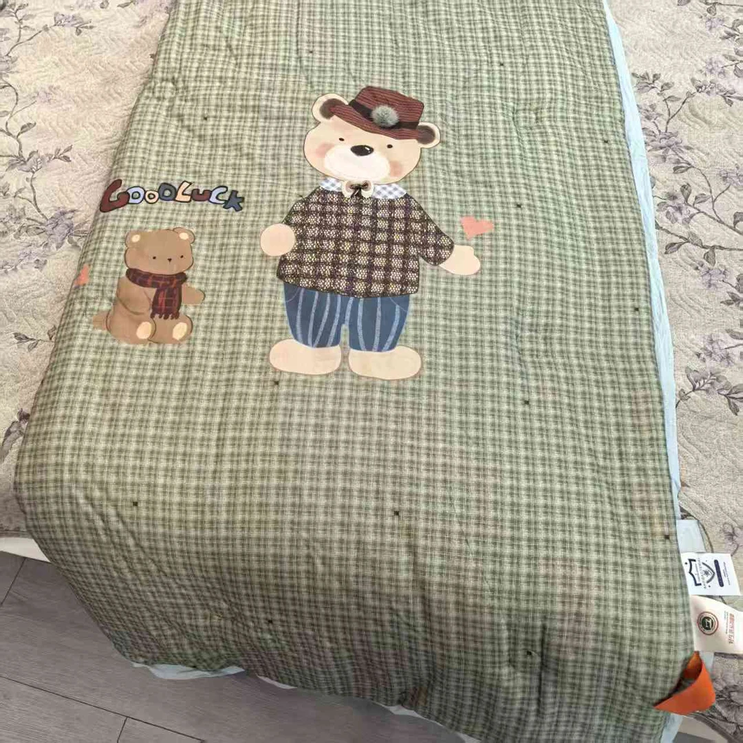 【玩偶熊】150*200cm全棉高定贡缎提花双层大豆棉冬被被子