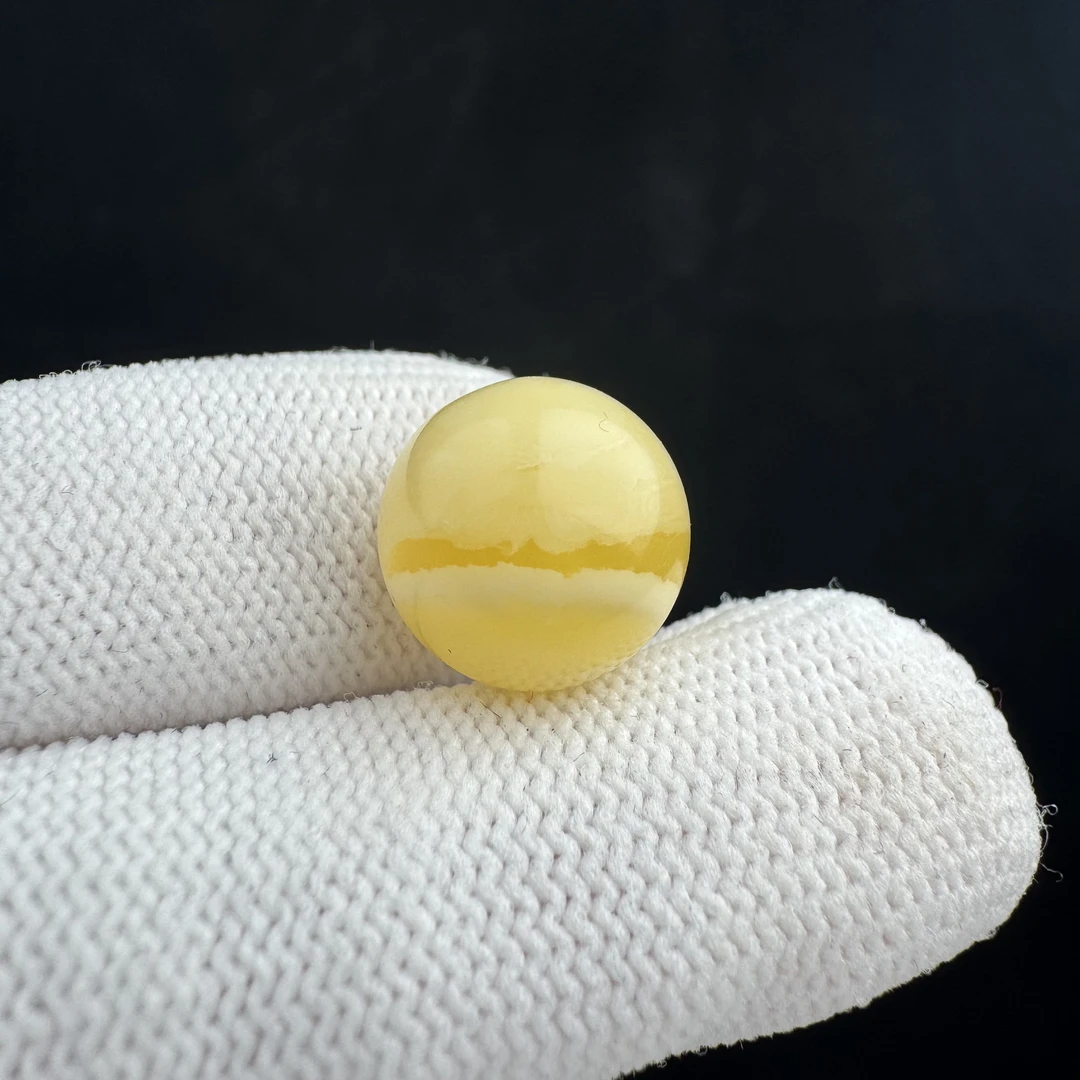 A2738天然原矿蜜蜡 圆珠 12.7mm支持复检假一罚十