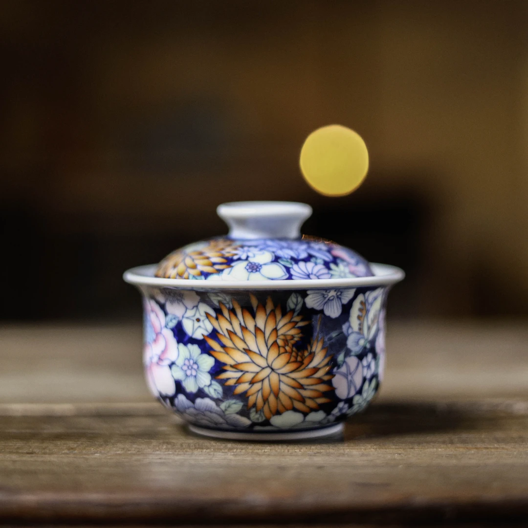 【非遗甄选】繁花-卓君-盖碗-130ml（卓君S0195）