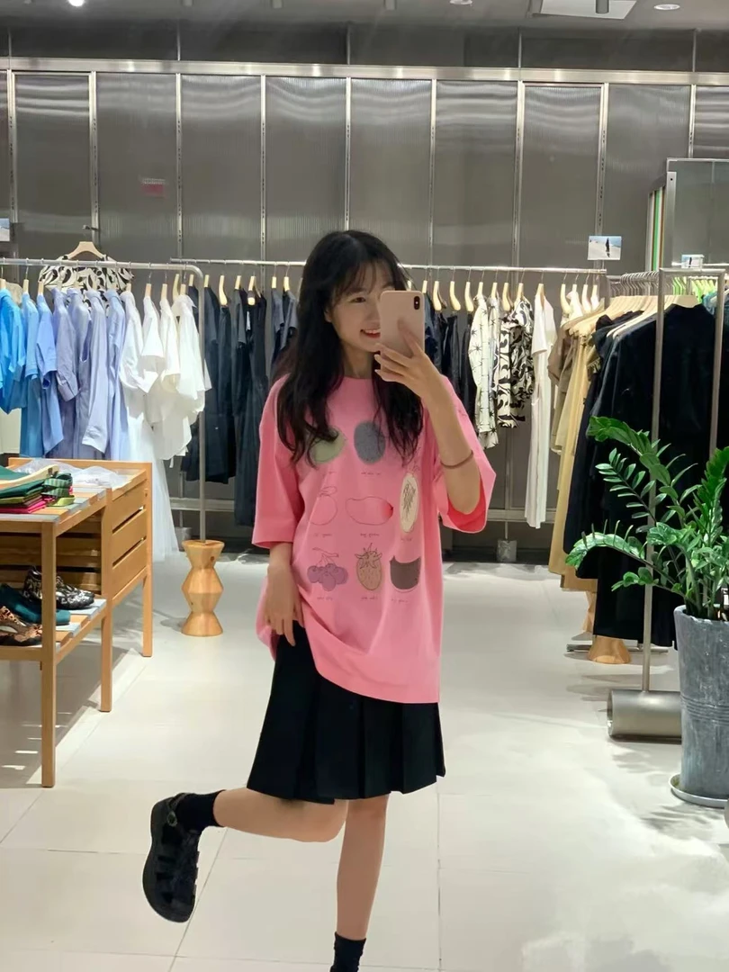 女士多彩水果短袖夏季