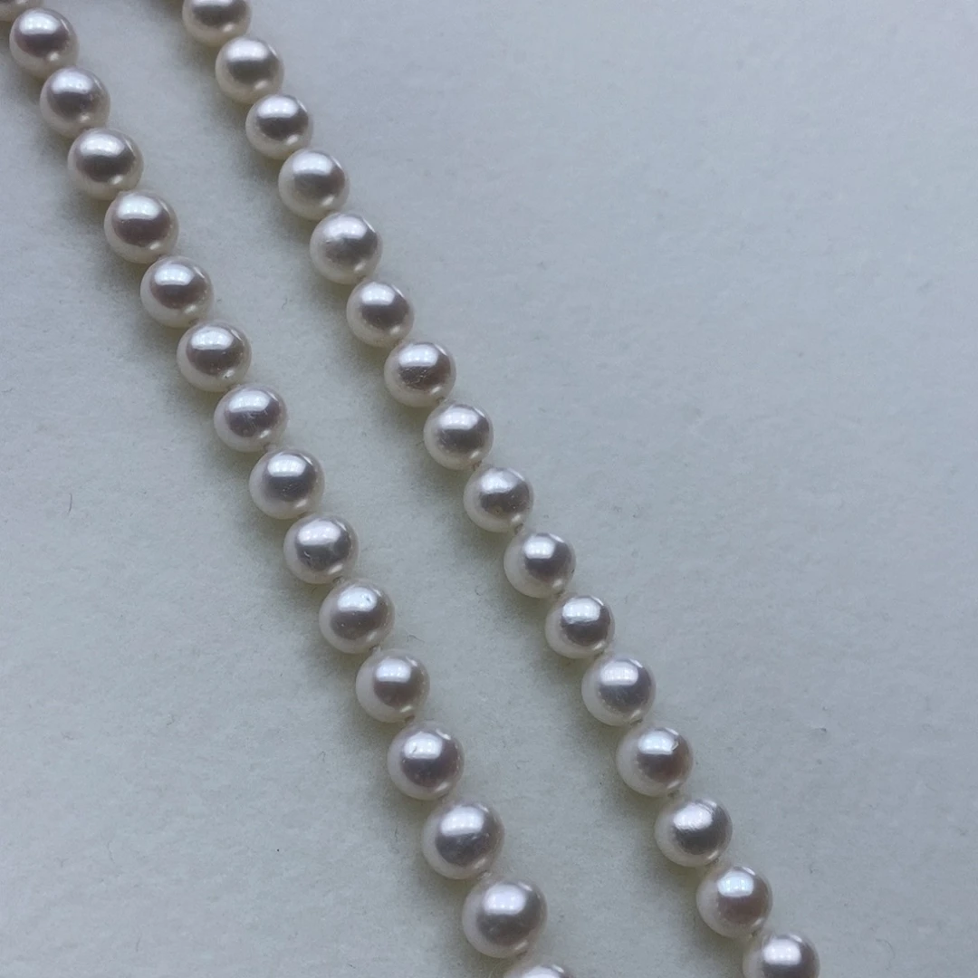 淡水珍珠颈饰银S925镶嵌➕6:7冷白