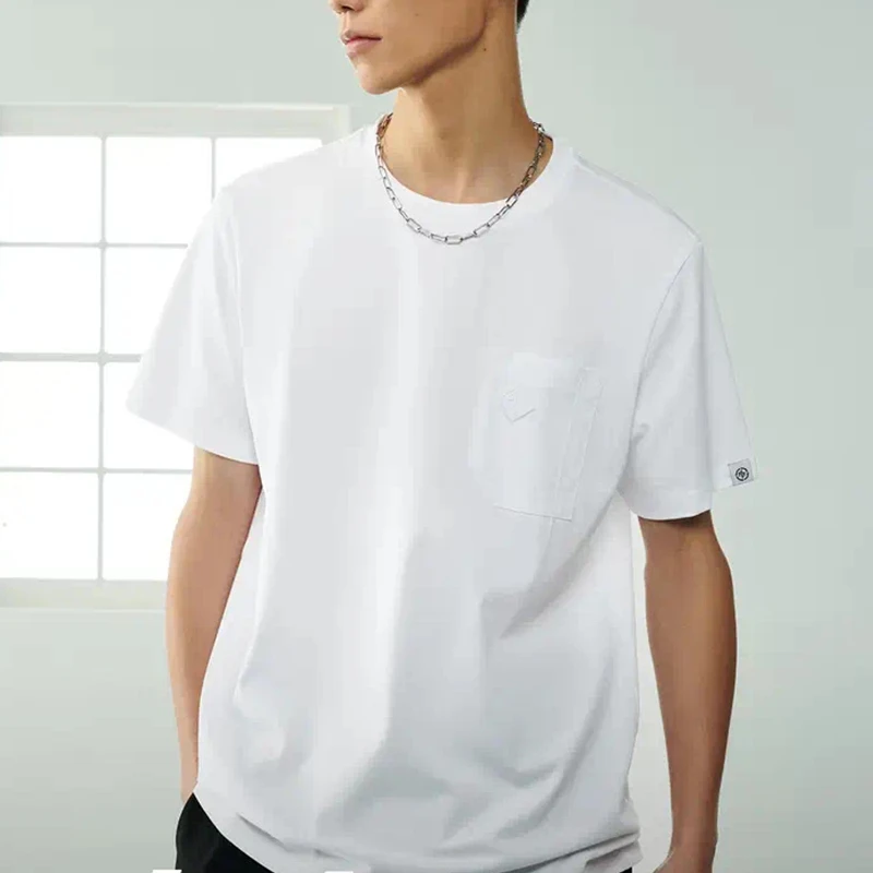 撤柜男装休闲时尚短袖T恤男女情侣装2025夏季棉混纺圆领简约上衣