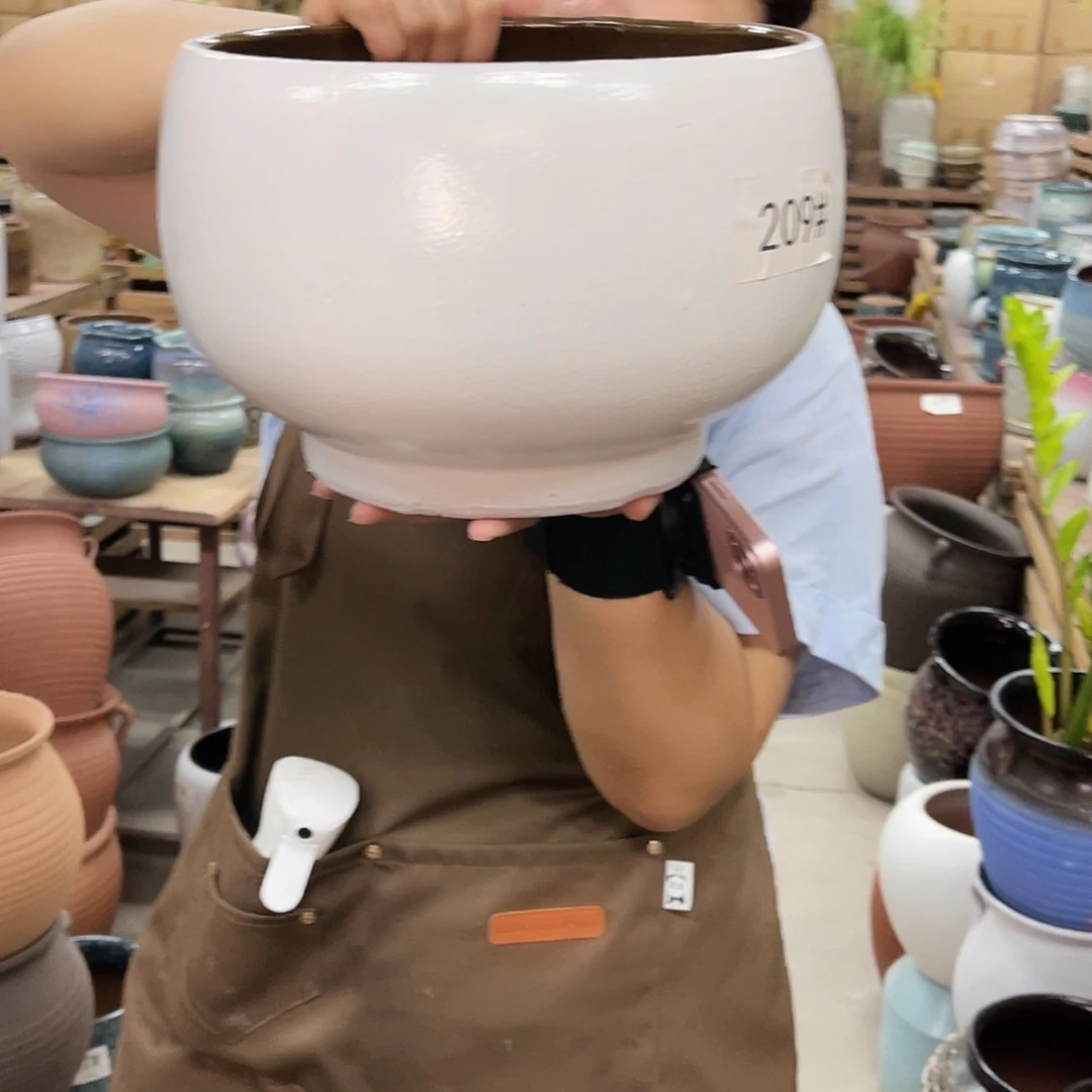 紫砂花盆高度19口径25厘米
