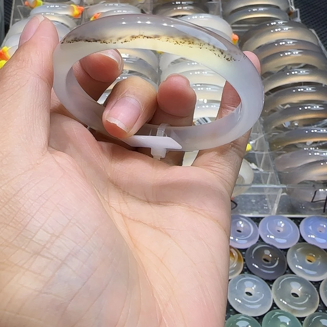 玛瑙/玉髓未镶嵌手镯54漂沙