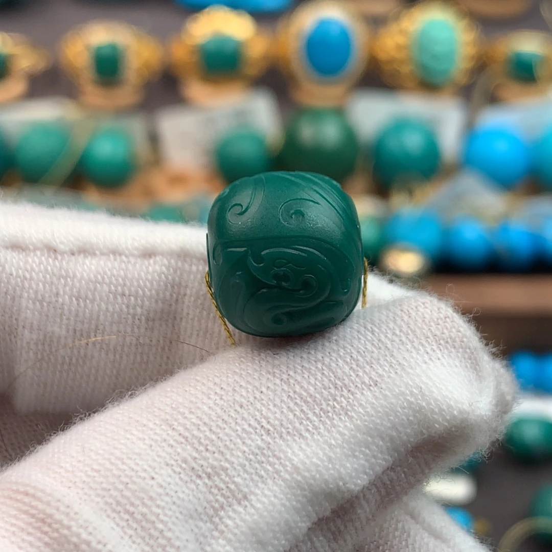 绿松石未镶嵌发饰13*12mm