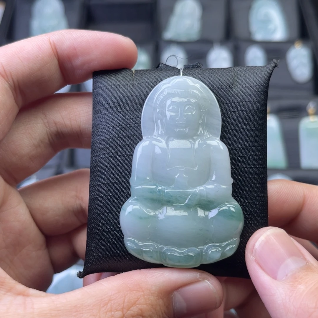 翡翠未镶嵌颈饰9864