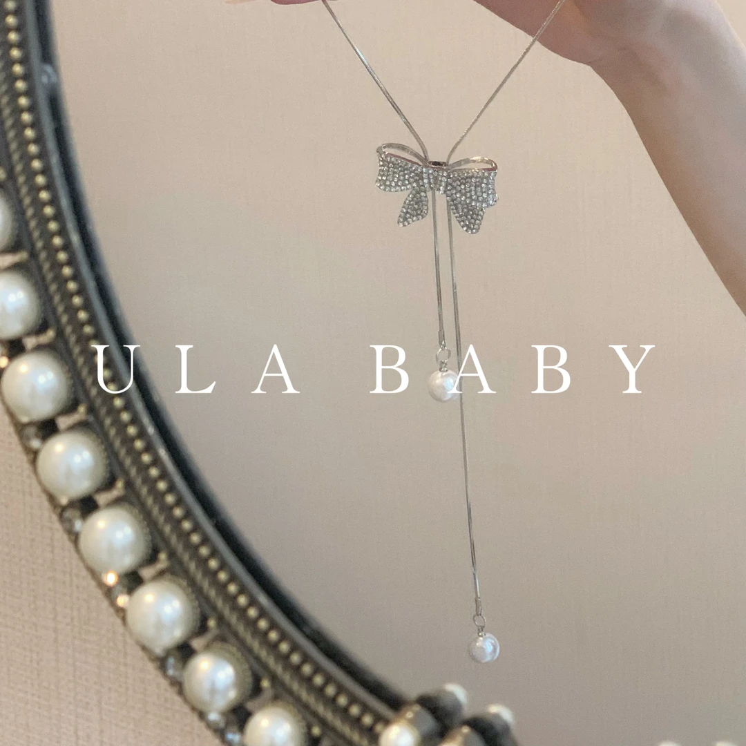 铜合金项链 【喜儿ula】8-8-12简约蝴蝶结时尚精致长流苏项链