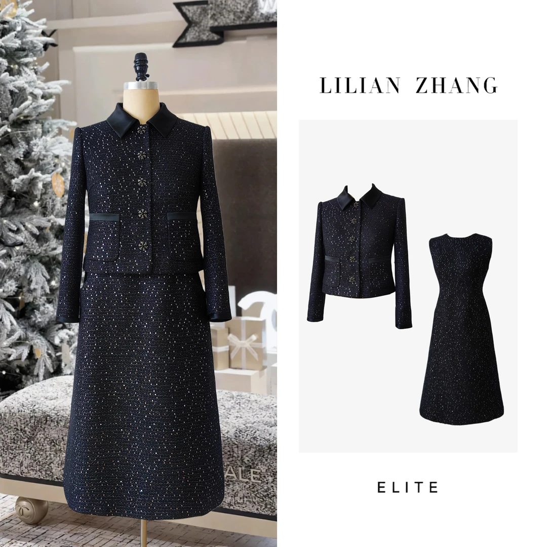 静奢风—星夜香颂—复古奢雅—星夜鎏金小香风套装  2501115+2505010