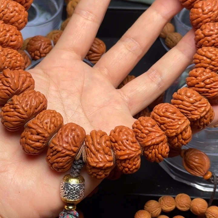 桃核手串珏**有龙纹桃核9