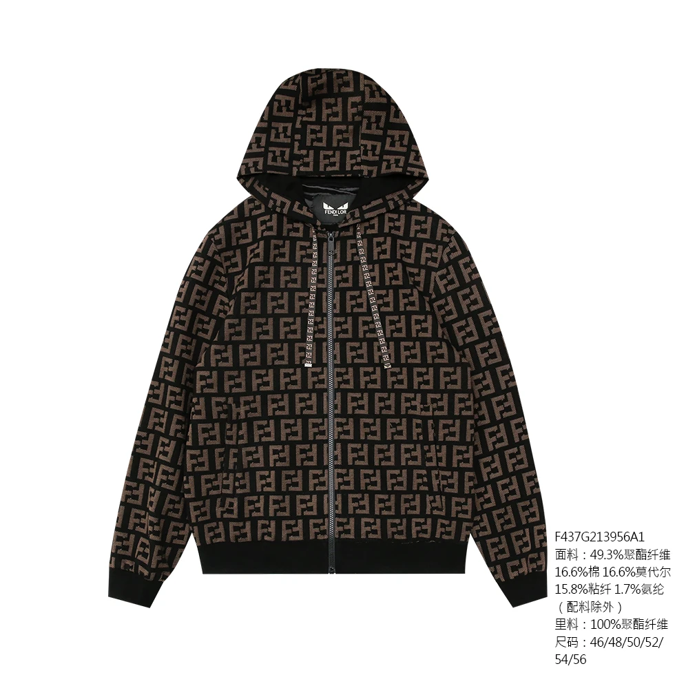 FENDILOR小怪兽25年春秋款男士连帽卫衣 F437G213956A