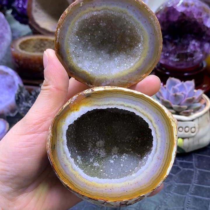 水晶 彩晶盆未镶嵌