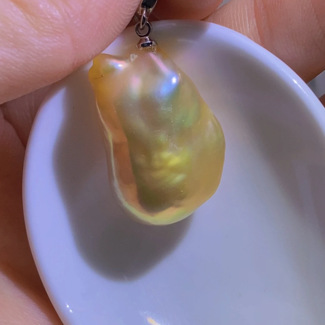 银S925镶嵌淡水珍珠微瑕
