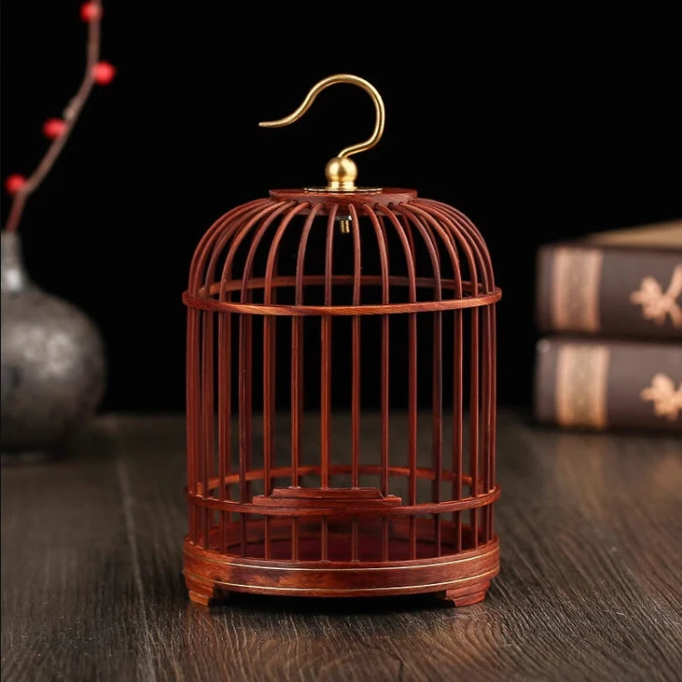 经典红木乌木黄金檀蝈蝈笼子大全狮子头瓷碗木碗垫子全套配齐