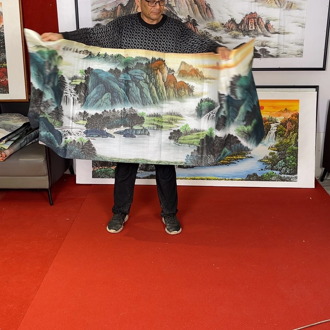 横款旭日东升小六尺画心