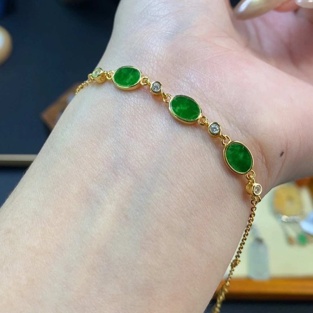 翡翠未镶嵌手链缅甸翡翠