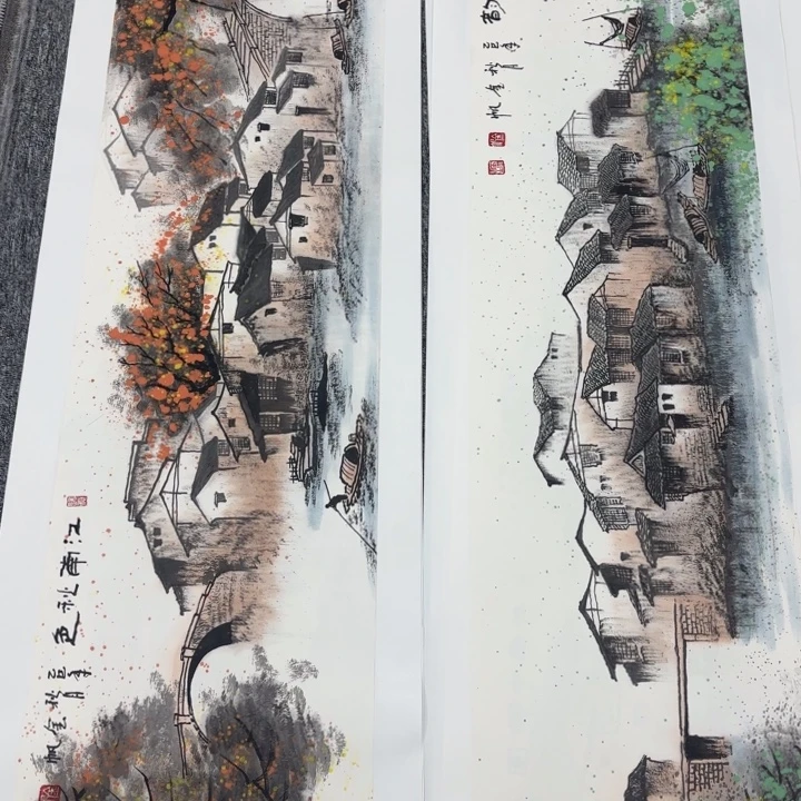 国画2张绘画作品展