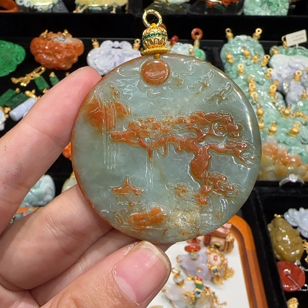 翡翠未镶嵌吊坠(赠链)大漏福利