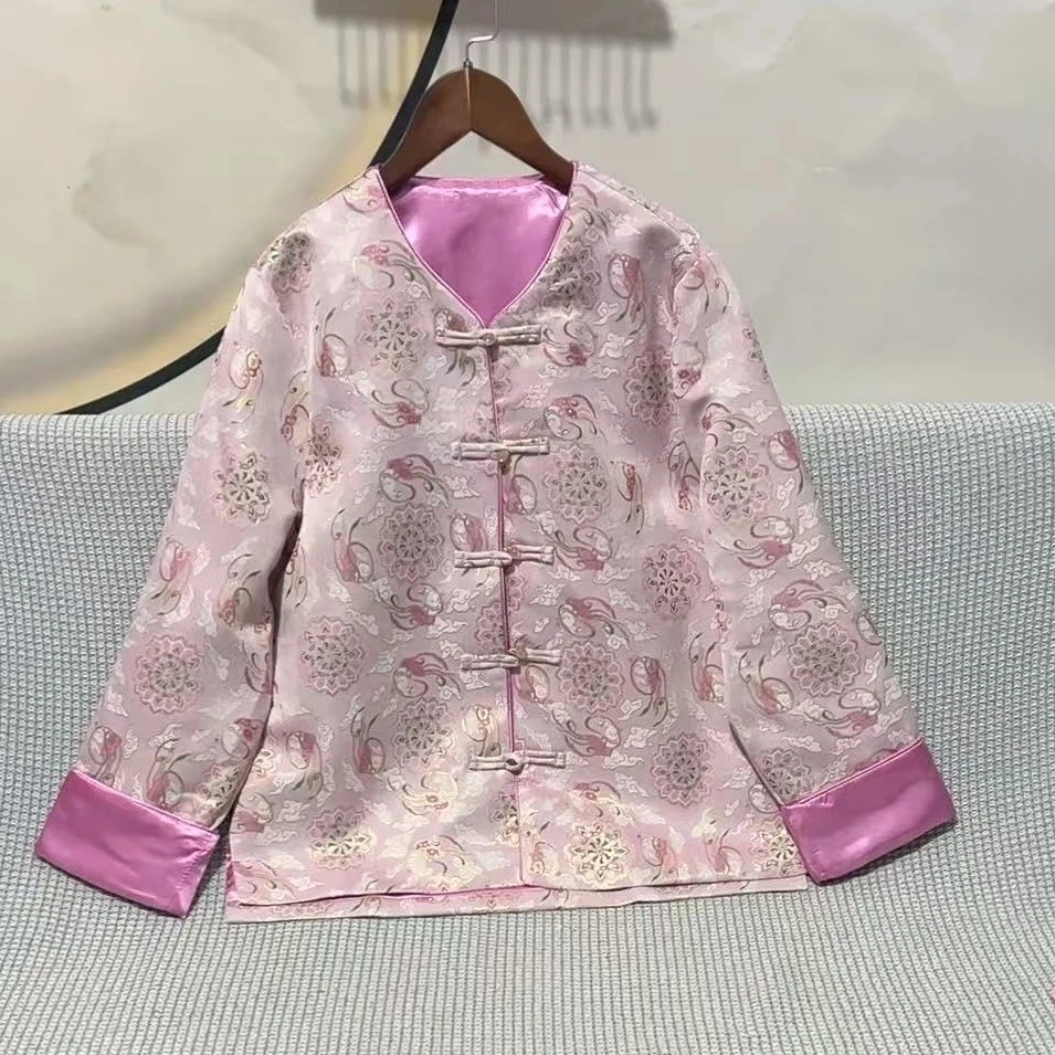 春秋款开衫外套中国风中式时尚提花