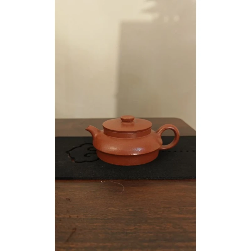 《红降坡粗砂旭帽》120cc手工紫砂壶-wm