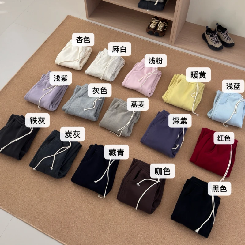【汉娜家加绒窄腿裤】15色休闲秋冬韩代原版定制加绒窄腿裤卫裤