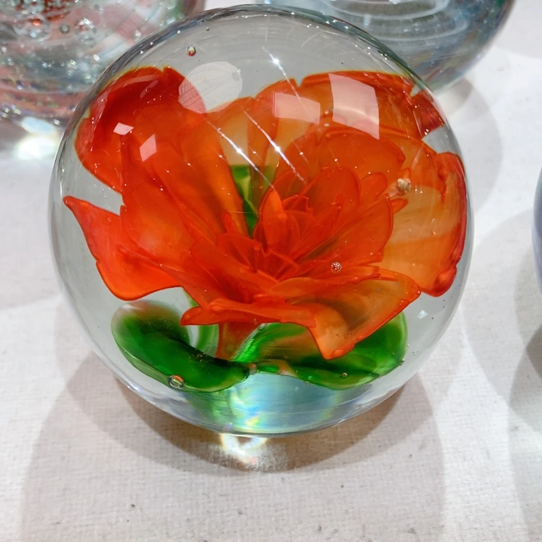 琉璃手工艺品真****播精品花球