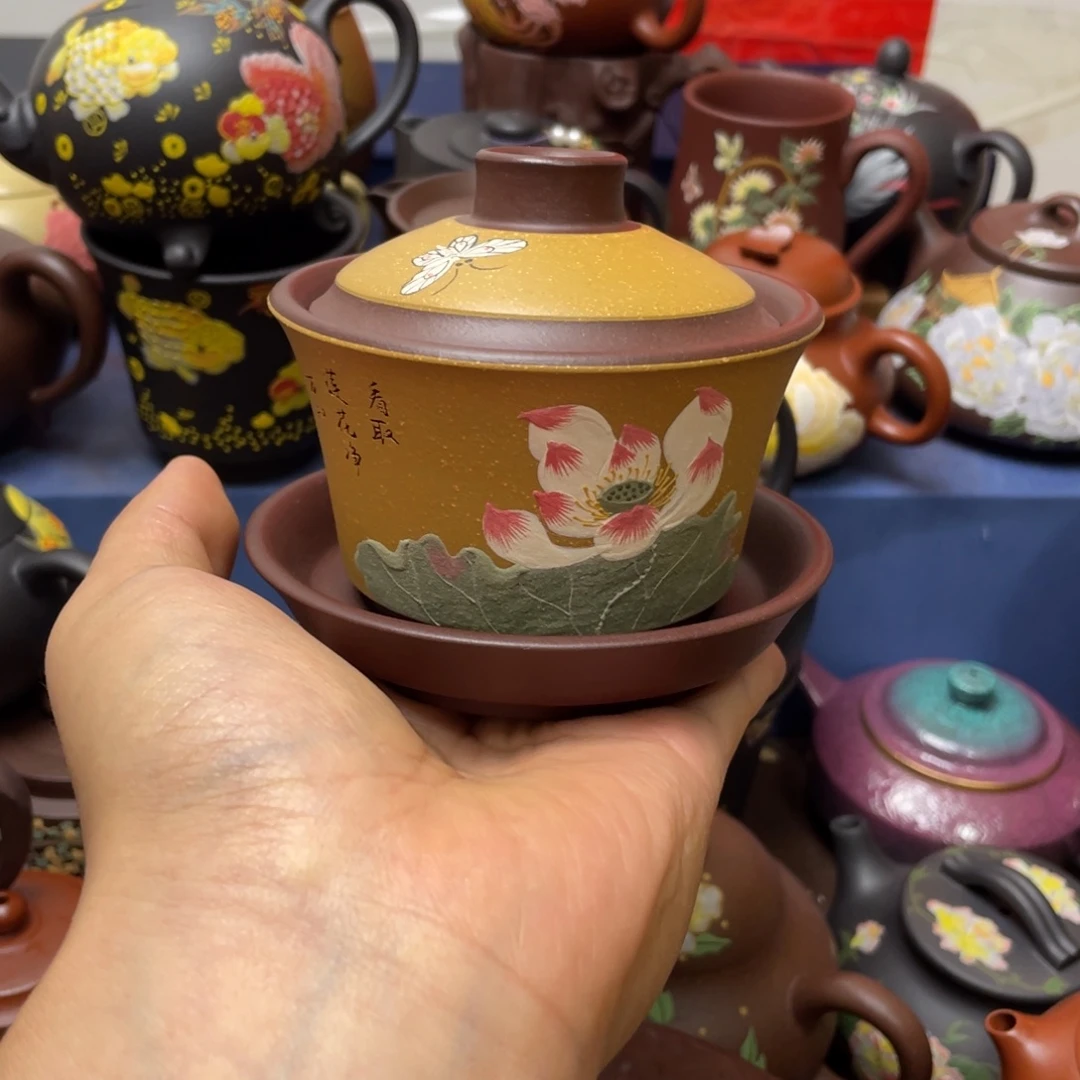 红泥茶杯紫砂主人杯150cc