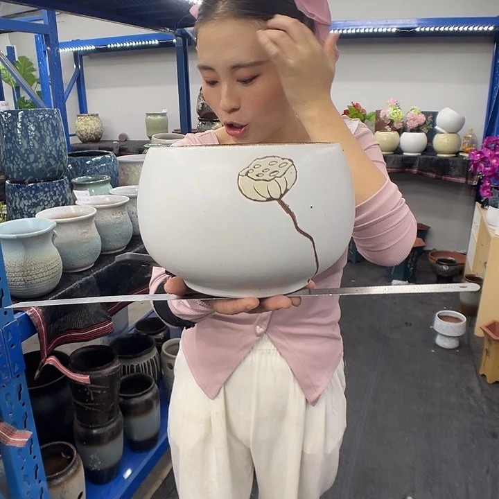 19×14 粗陶花盆有孔