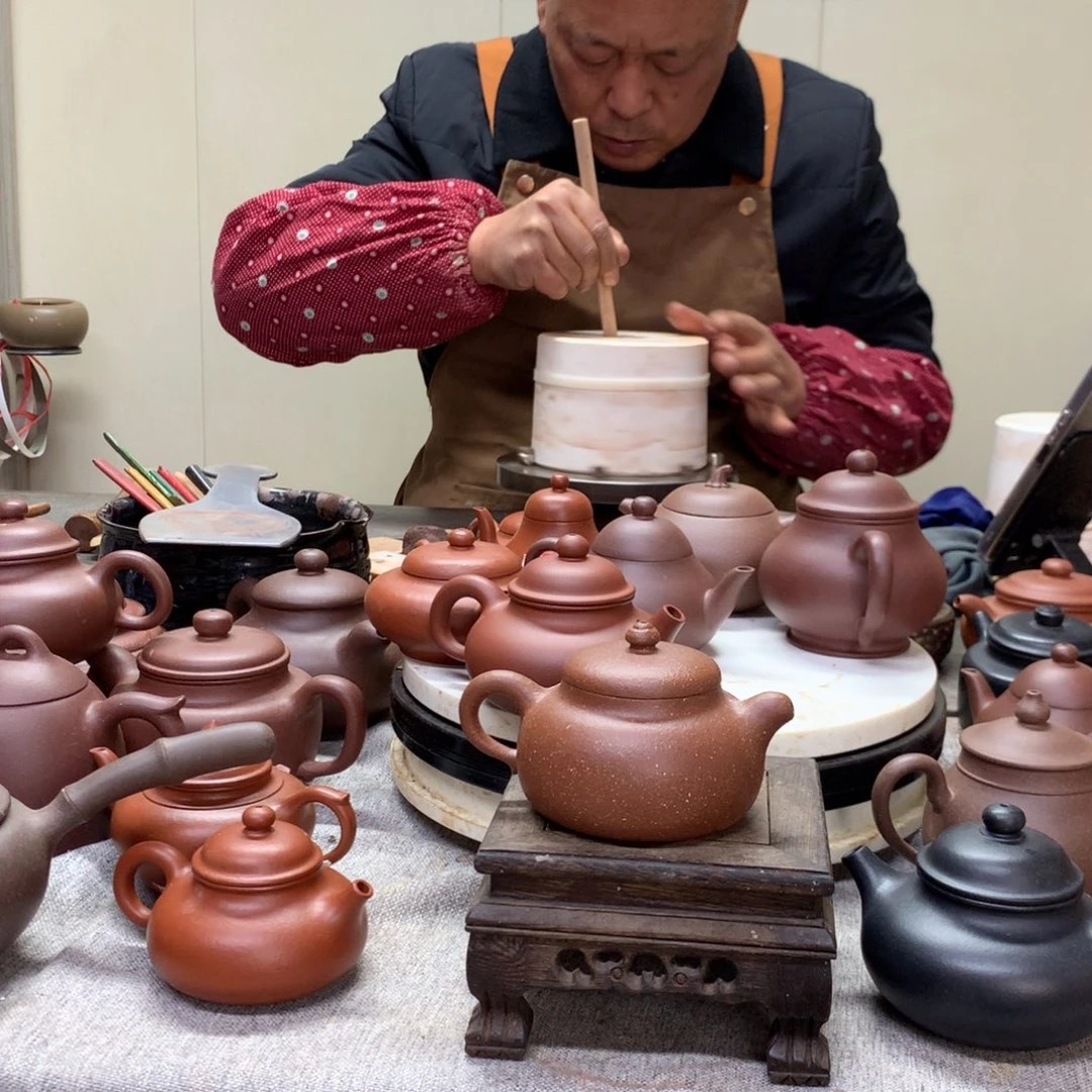 茶壶紫泥红降坡趣瓜130 C半手工制作