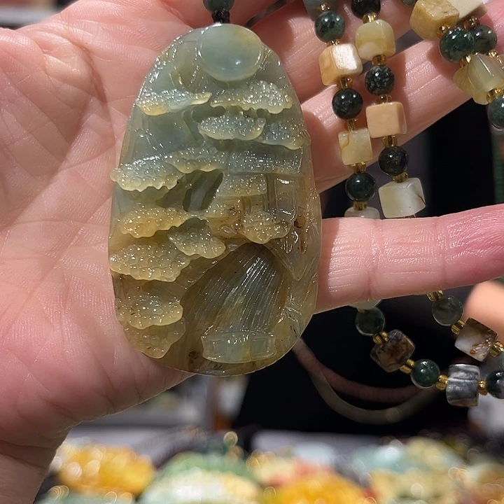 未镶嵌岫玉毛衣链