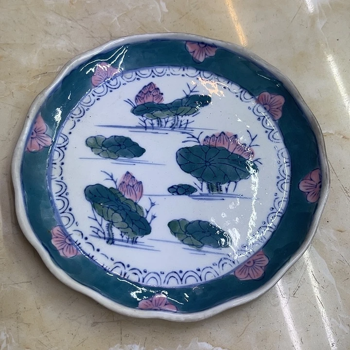 摆件粉彩手绘壶承