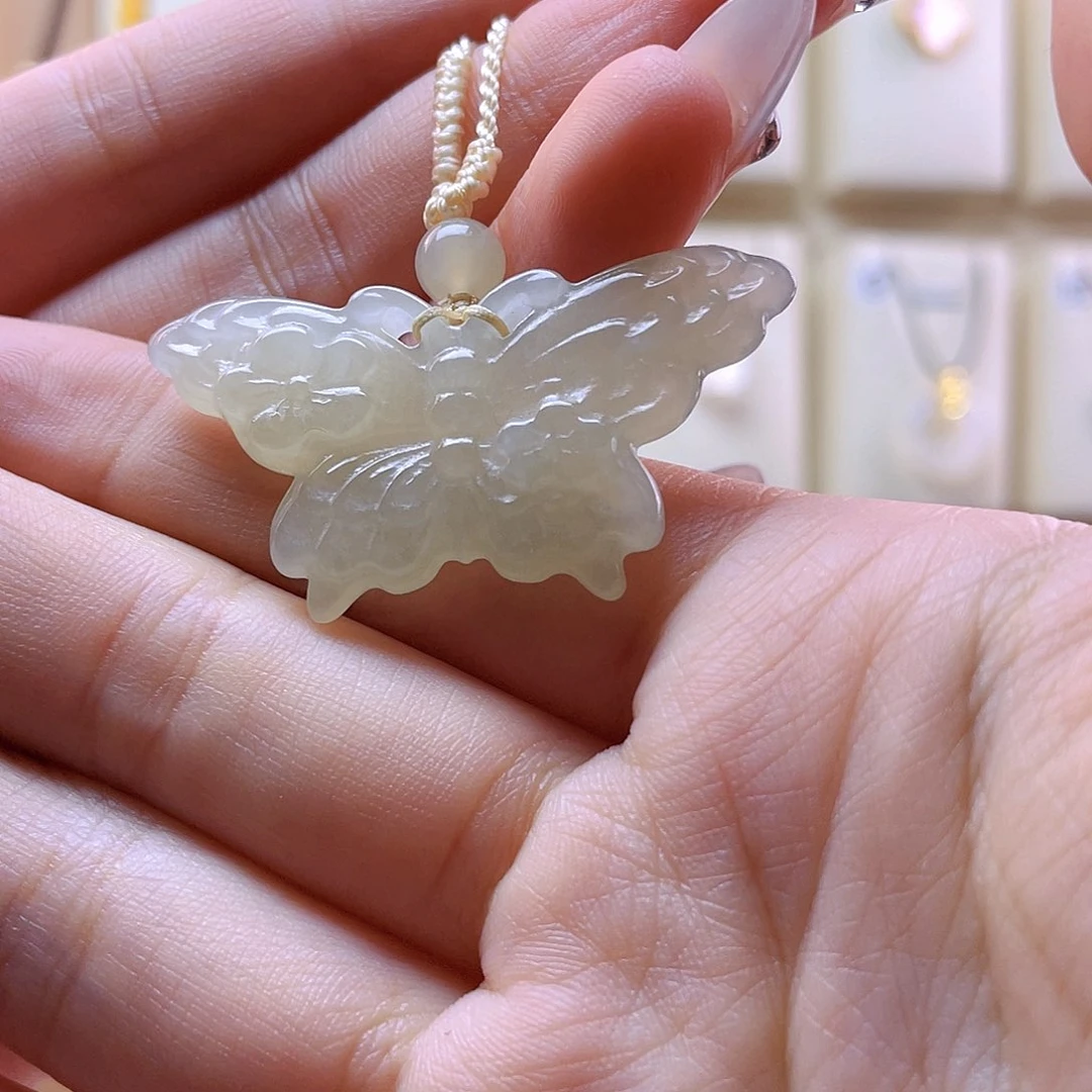 和田玉吊坠(赠链)未镶嵌船*