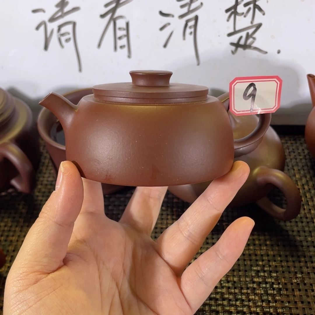 茶壶紫砂巨轮微瑕全手