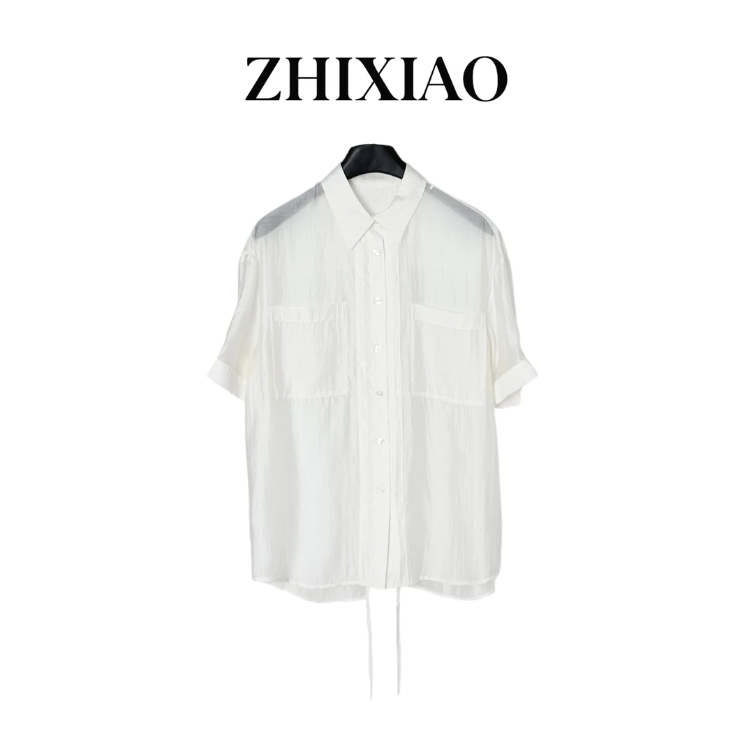 【ZHIXIAO】夏季新款：极简短袖衬衣4212