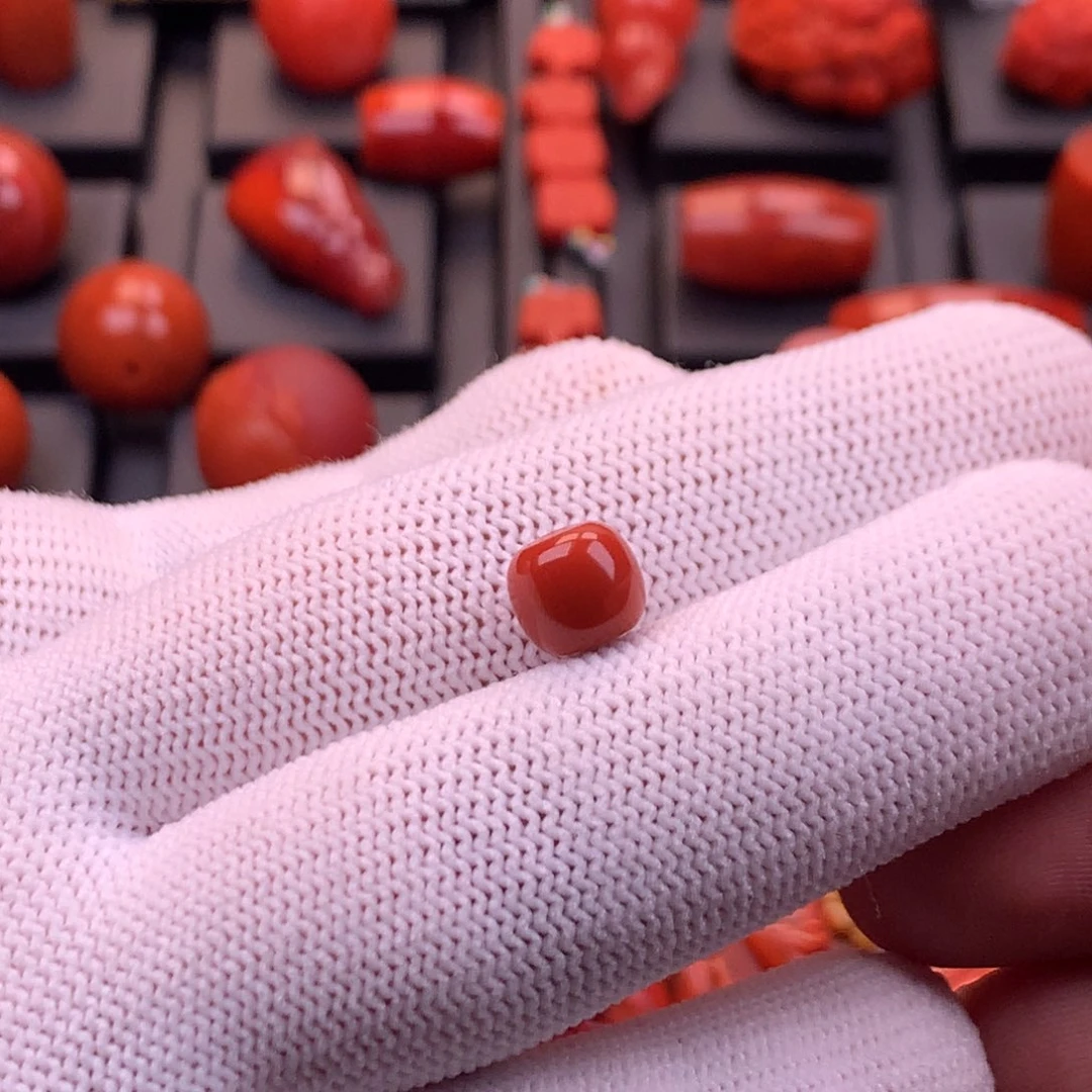 南红玛瑙未镶嵌川料原矿满色满肉老型单珠8mm